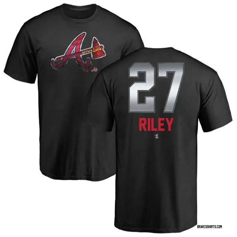 Austin Riley Atlanta Braves Youth Black Midnight Mascot T-Shirt 