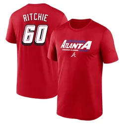 JR Ritchie Atlanta Braves Men's Legend Red 2025 Speedway Classic Performance Name & Number T-Shirt