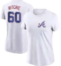 JR Ritchie Atlanta Braves Women's White 2023 City Connect Name & Number T-Shirt