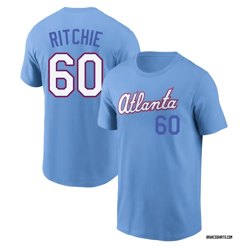 JR Ritchie Atlanta Braves Youth Light Blue 2026 City Connect Name & Number T-Shirt