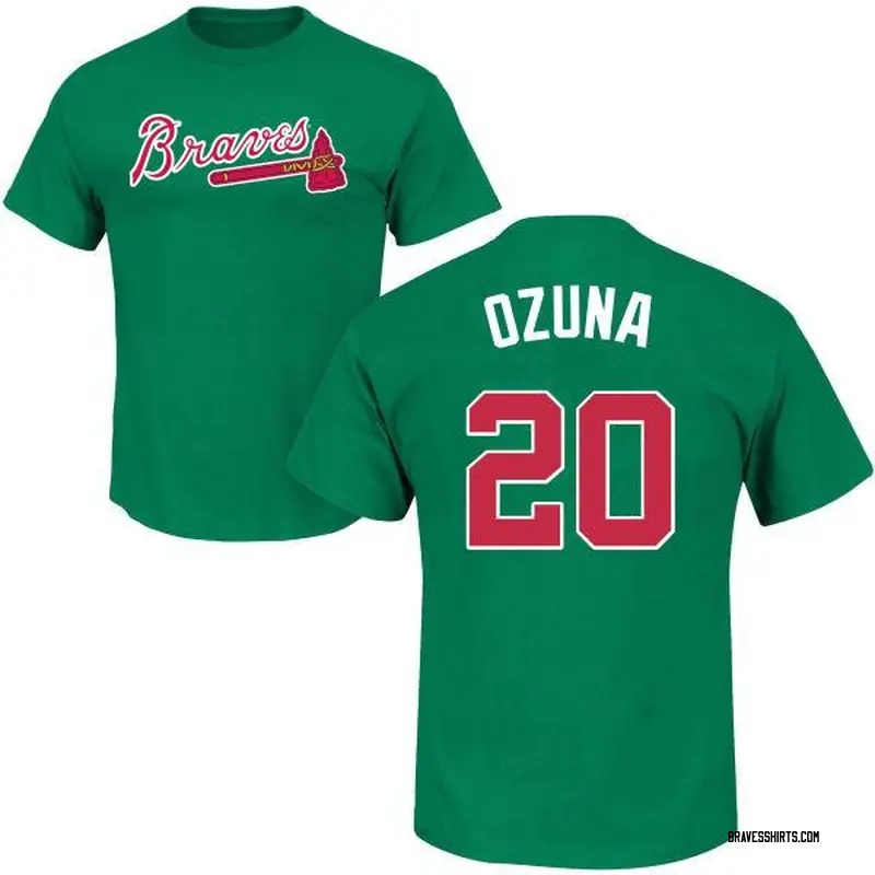 Marcell Ozuna Atlanta Braves Youth Green St. Patrick's Day Roster