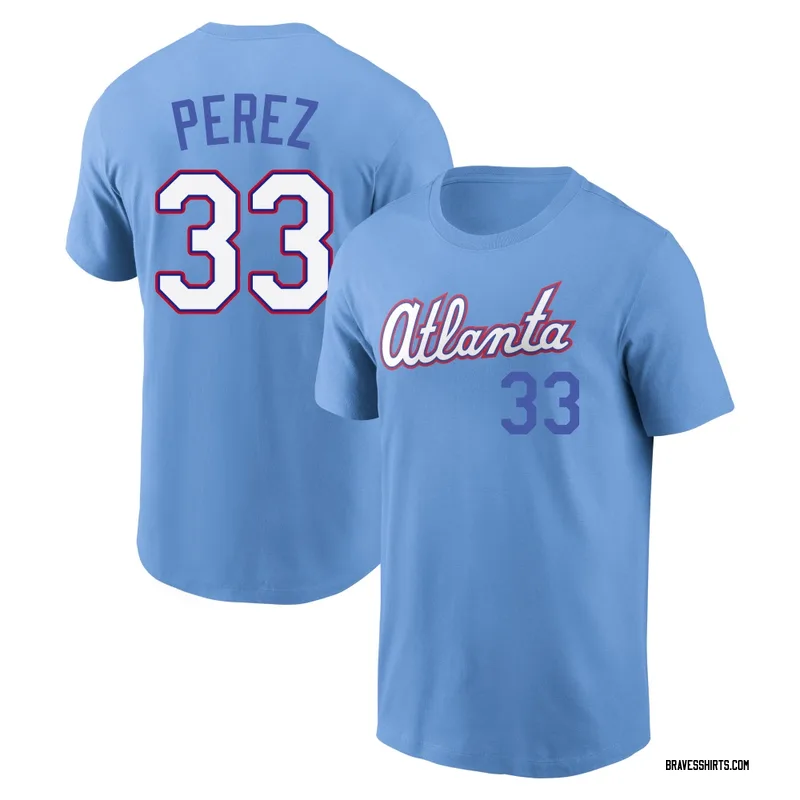 Martin Perez Atlanta Braves Men's Light Blue 2026 City Connect Name & Number T-Shirt