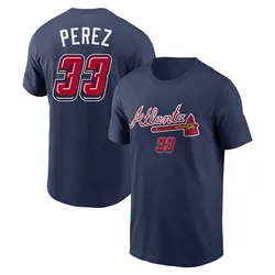 Martin Perez Atlanta Braves Men's Navy 2025 Speedway Classic Name & Number T-Shirt