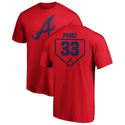 Martin Perez Atlanta Braves Men's Red RBI T-Shirt -