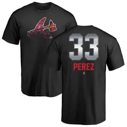 Martin Perez Atlanta Braves Youth Black Midnight Mascot T-Shirt -