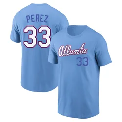 Martin Perez Atlanta Braves Youth Light Blue 2026 City Connect Name & Number T-Shirt