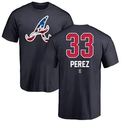 Martin Perez Atlanta Braves Youth Navy Name and Number Banner Wave T-Shirt -