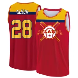 Matt Olson Atlanta Braves Men's Legend Red/Yellow Baseball Tank Top