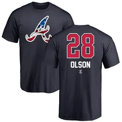 Matt Olson Atlanta Braves Men's Navy Name and Number Banner Wave T-Shirt -