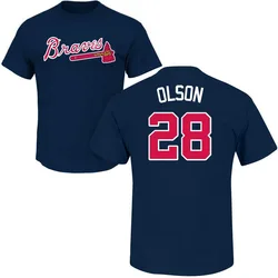 Matt Olson Atlanta Braves Men's Navy Roster Name & Number T-Shirt -