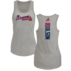 Matt Olson Atlanta Braves Women's Backer Tri-Blend Tank Top - Ash