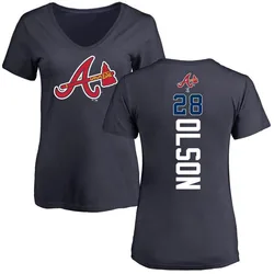 Matt Olson Atlanta Braves Women's Navy Backer Slim Fit T-Shirt -