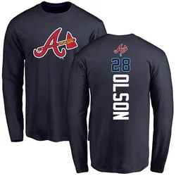 Matt Olson Atlanta Braves Youth Navy Backer Long Sleeve T-Shirt -