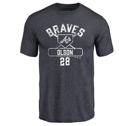 Matt Olson Atlanta Braves Youth Navy Base Runner Tri-Blend T-Shirt -