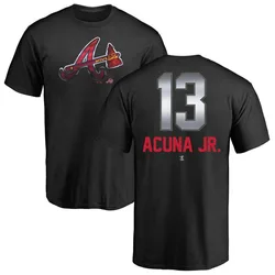 Ronald Acuna Jr. Atlanta Braves Men's Black Midnight Mascot T-Shirt -