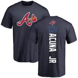 Ronald Acuna Jr. Atlanta Braves Men's Navy Backer T-Shirt -