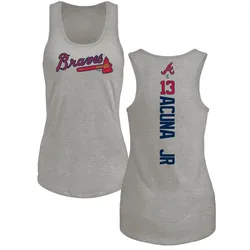 Ronald Acuna Jr. Atlanta Braves Women's Backer Tri-Blend Tank Top - Ash