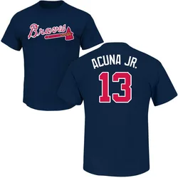 Ronald Acuna Jr. Atlanta Braves Youth Navy Roster Name & Number T-Shirt -